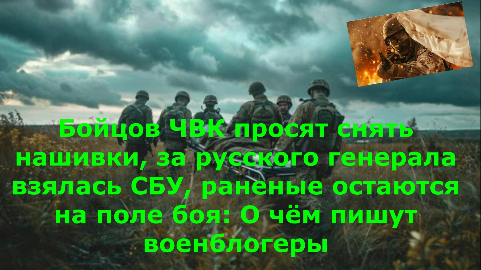 Бойцов ЧВК просят снять нашивки, за русского генерала взялась СБУ, раненые остаются на поле боя: О ч