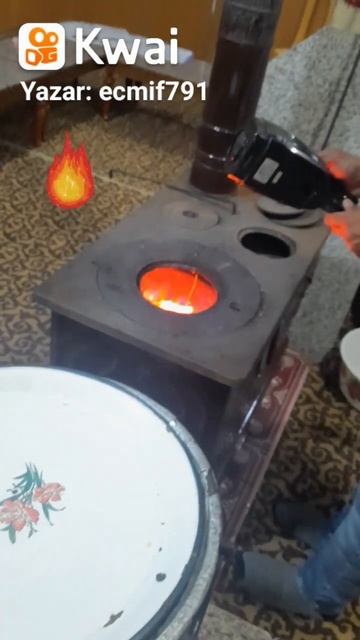 ELEKTİRİKLİ SÜPÜRGE İLE SOBA YAKMAYAN BEN SOBA YAKTIM DEMESİN💥🌋🔥