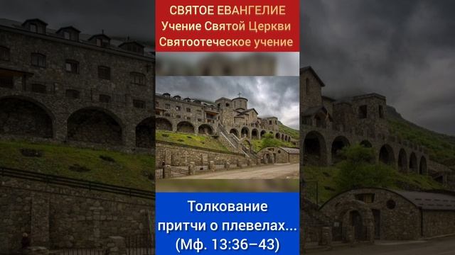 Толкование
притчи о плевелах...
(Мф. 13:36–43)