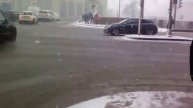 Вчерашняя метель "по воркутински" в Петербурге