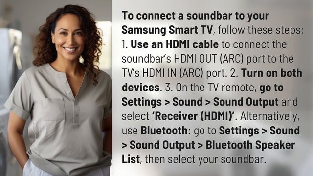 How to connect a soundbar to your Samsung Smart TV?