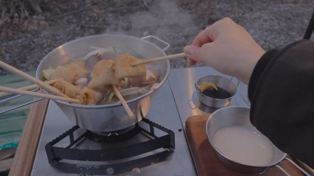 호수뷰가 낭만적인 캠핑장 │ 뜨끈한 백골뱅이 어묵탕 │ 골뱅이 무침에 군만두 │ 옛날 토스트 │ 로티캠프 힐하우스│용설호수캠핑장│