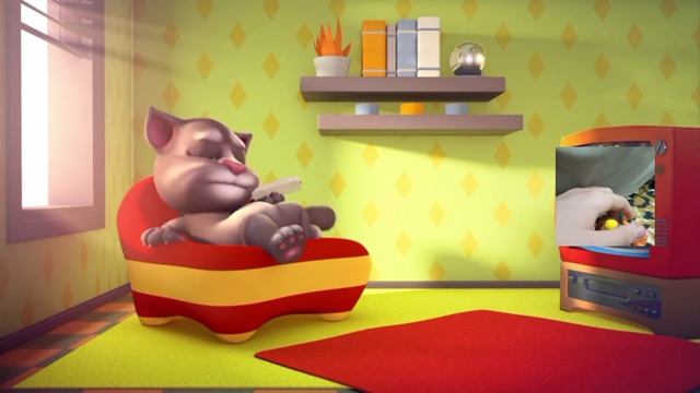 Говорящий Кот Том Смотрит Телевизор Спокойной ночи Малыши