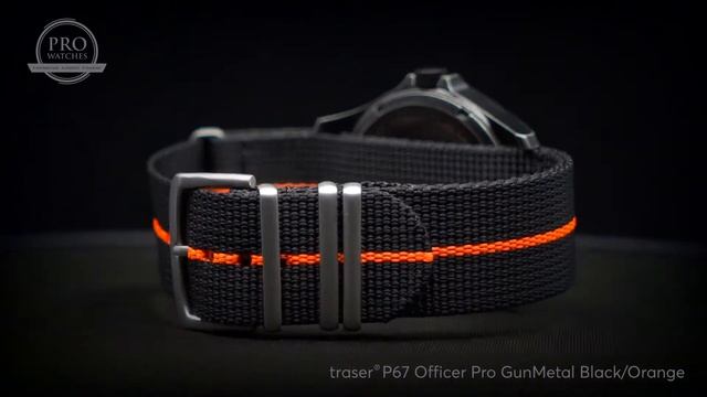 zegarek taktyczny traser® P67 Officer Pro GunMetal Black / Orange 107425