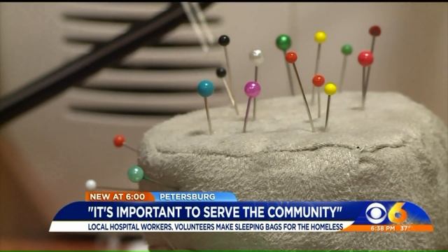 Volunteers Sew Sleeping Bags for the Homeless in Virginia