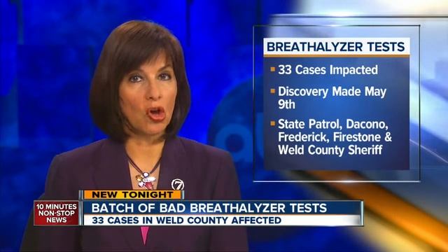 Breathalyzer calibration issue affects 33 cases