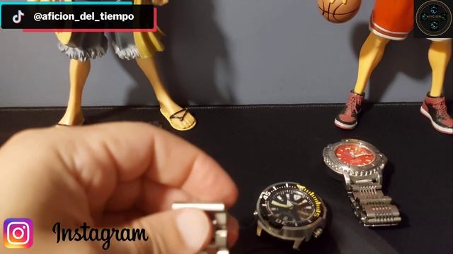 cambió de brazaletes a 3 relojes Seiko baby tuna, orient M-Force, wenger comando#seiko#orient