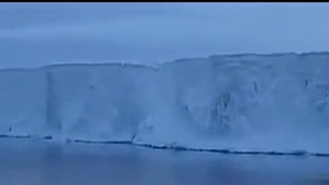 Кадры ледяной стены, парк земля.
