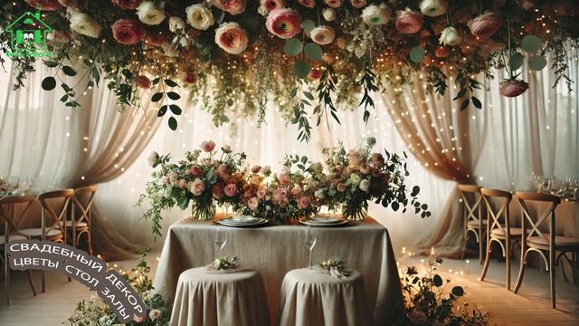 Свадебный декор оформление стола и зала цветами и композициями 💐👰🏻💘 выпуск (6)