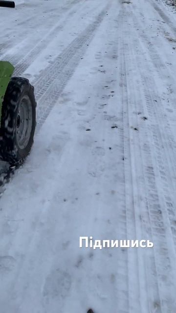 Мотоблок 6ls зимою по снігу тягне 500 кг ! #мото #мотоблок #зима #сніг #снег #shorts