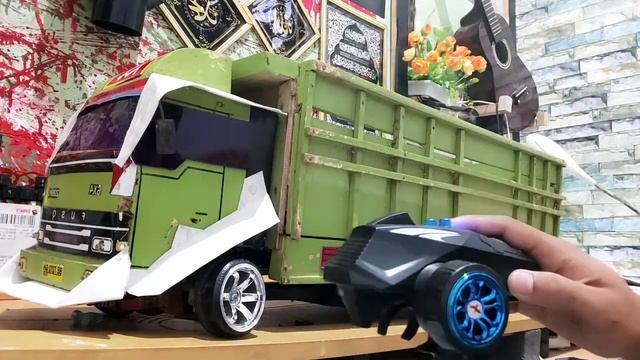 MEMBUAT MAINAN REMOT KONTROL TRUK KAYU || BUILD RC CAR DRIFT PROPO TRUCK KAYU