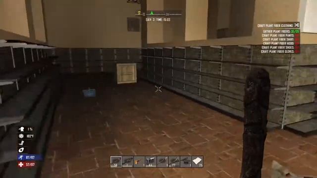 Found chainsaw, 7 Days Gameplay ( First video in series)