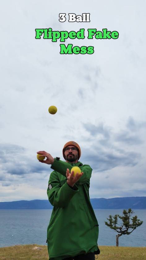 Juggling Trick - Flipped Fake Mess🌊 #jugglingballs #tricks #juggling #magic #jugglinglife