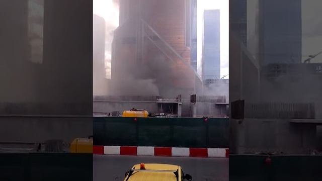 Пожар в Москва - Сити 26.08.2014