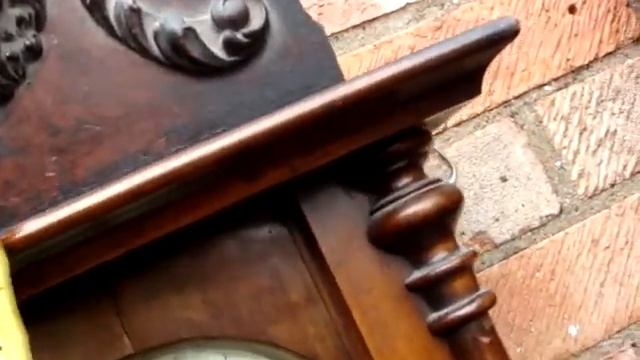 Little Antique Old Vintage   German  Strike  Wall Clock  ( See Video )