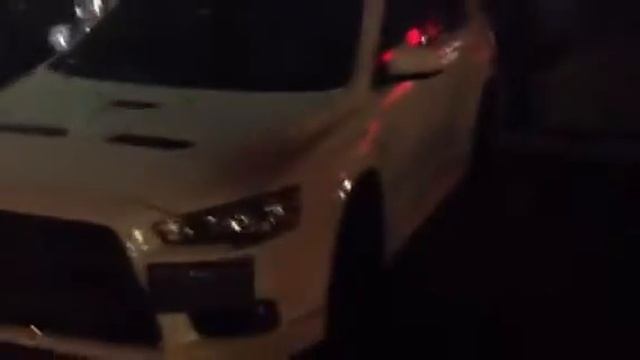 Mitsubishi Lancer Evolution X with concave rims!!!! idle small rev and walk around