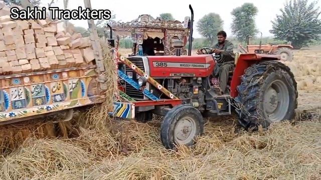 Five tractor on one trally bricks mtz 510 mtz 50 mf260 mf385 alghazi65hp