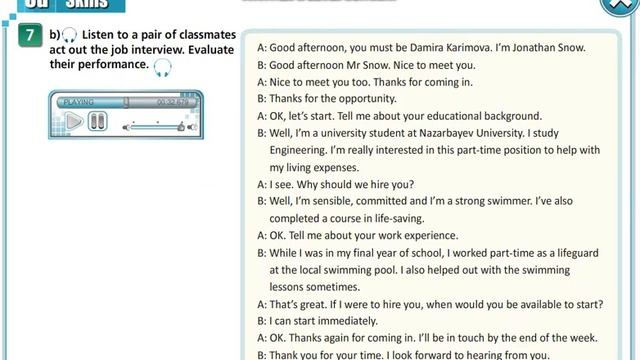 Aspect 11 module 3d p43 ex7b listening