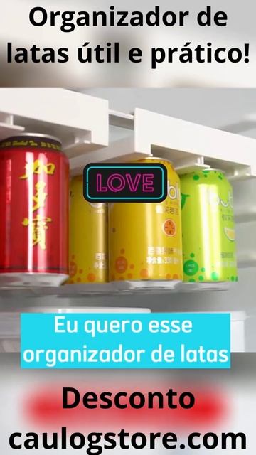 #Organizador de latas útil e prático. Orgazine a sua geladeira.