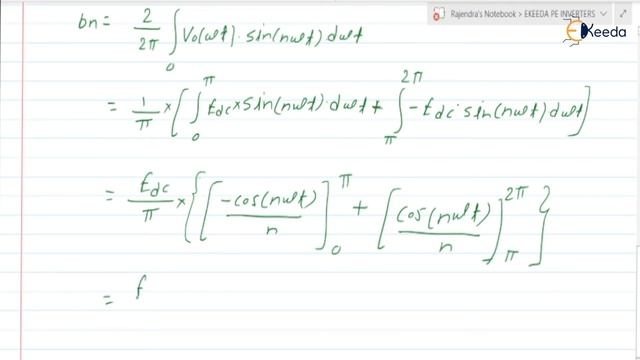 Fourier Series Analysis Of O/p Voltage & Current Of single-phase Full Bridge Inverter With R load