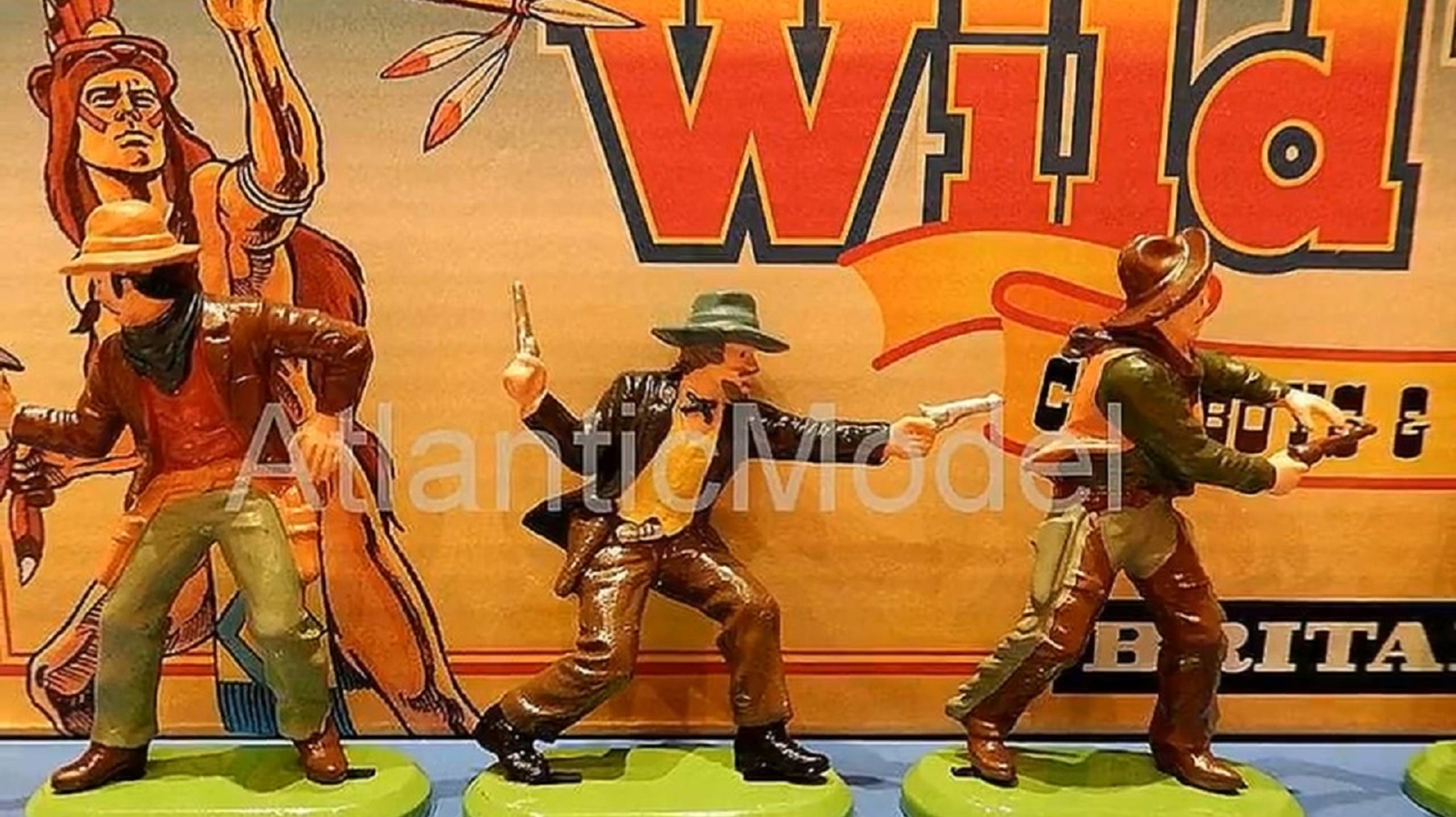 солдатики Britains Ковбои пешие набор 6 солдатиков 6 поз 1971 г