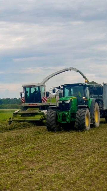 Same Explorer 100 4x4, John Deere 6210R & Class Jaguar 840 - Siliranje djeteline ☘️🚜🤠