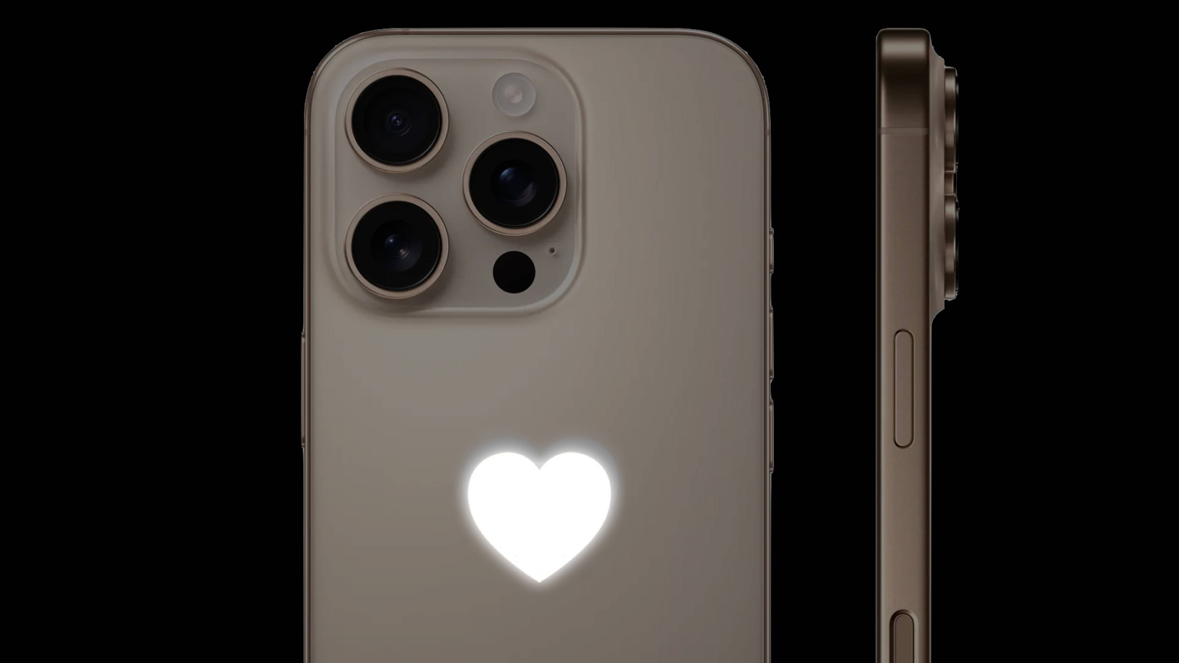 iPhone 16 Pro Glowing Heart.
Айфон со светящимся сердечком (сердцем).