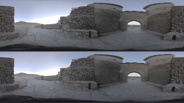 Crimea, Genoese fortress, Koktebel, Black Sea, Ukraine Russia  3D 360 footage