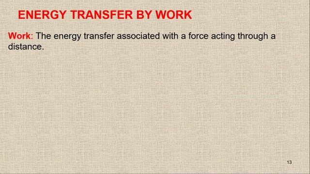 Thermodynamics Energy, Energy transfer