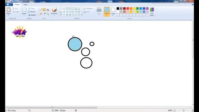 how to draw google assistant in ms paint