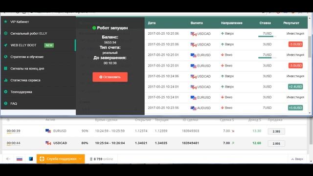 Торгует робот на olymp trade прибыль от 200$ в день!