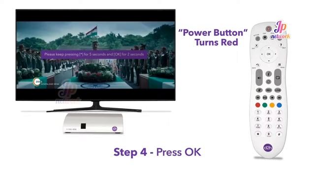 Videocon d2h remote pairing English | RF Remote pairing 1 minutes
