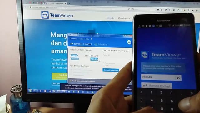 Cara Remote Komputer dengan HP | TeamViewer