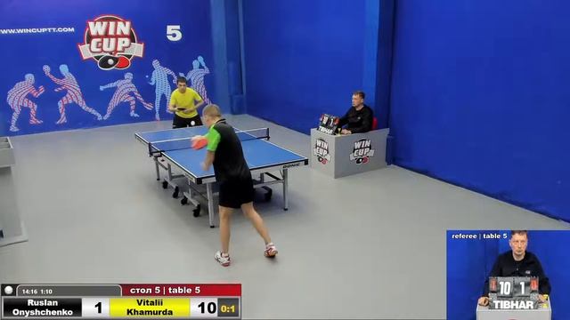 16:30 Онищенко Руслан 1-3 Хамурда Виталий стол 5  ЮГ-4  26.05.22