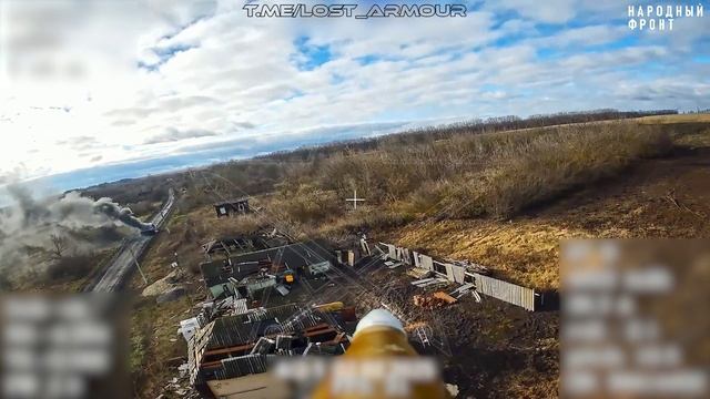 Добивание украинской БМП-1 ударом FPV-дрона на оптоволокне, Курская область.  Судя по уже имеюще...