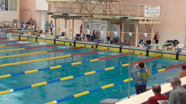 50м на спине, мужчины, 5-й заплыв. Kyiv Open Swimming Masters 2015.