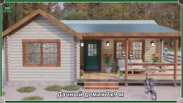 Дачный дом – планировка и интерьер, схема и размеры, вариант (11)