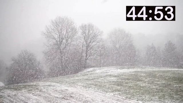 2 HOURS Study Interval Music - 45min 15min - Snow Sounds, Wind, Calm, Relax