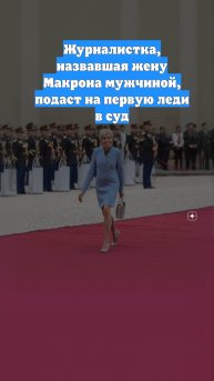 Журналистка, назвавшая жену Макрона мужчиной, подаст на первую леди в суд