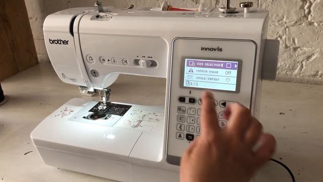 Innovis A150 Brother sewing machine - programming stitch patterns and lettering