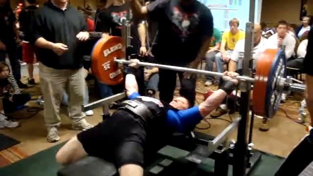 Joe Smith 480 pound benchpress @ 148 body weight. (3/28/09)