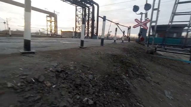 Железнодорожный переезд на уУл.Учухозная окружной ветви Переезд 14 Км