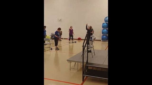 Garner Senior Center Sr. Fitness Tuesday 2 20 18 weight portion of class