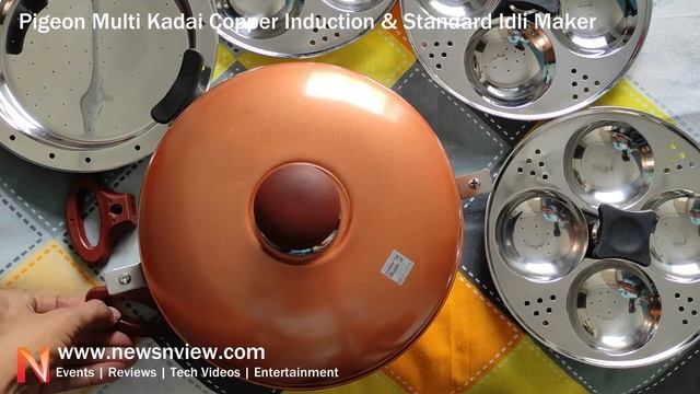 Pigeon Idli Cooker | Pigeon Multi Kadai Copper Induction Idli Maker | How to Make Soft Idli #Cooker