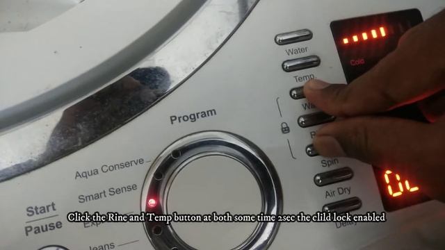 How to child lock IFB top load washing machine