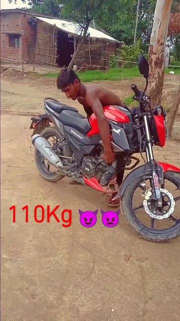 110 kg bike 👿 #desi 🏋️ weight 🤑lifting 🔥💪 #gym💯workout 🏍️ #fitness 😇💪💯