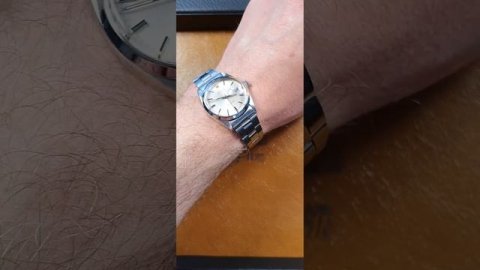 1970 Rolex Oyster Date Precision Model 6694 with Satin Silver Dial Stainless Steel Oyster Bracelet