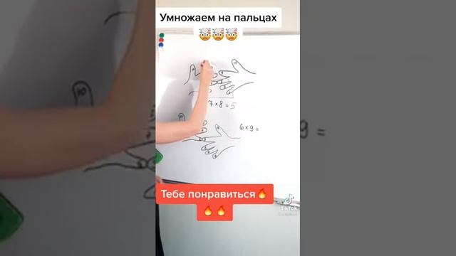 таблица умножения на руке