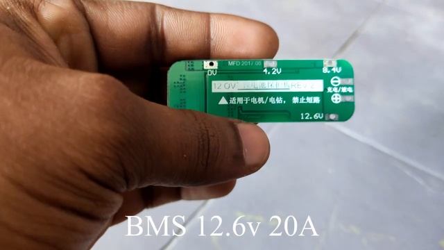 3s Battery Pack With BMS 12.6v 20A