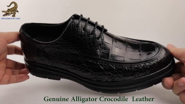 Men's Shoes Genuine Crocodile Alligator Skin Leather Handmade Size 6-11US